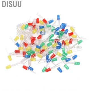 Disuu 100pcs 5mm  Diodes Red Green Yellow Blue White Light Emitting