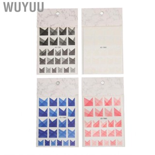 Wuyuu Nail Decals Translucent Skin Friendly Art  4 Sheets  for Home Use Decoration