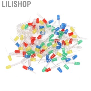 Lilishop 100pcs 5mm  Diodes Red Green Yellow Blue White Light Emitting