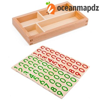 Oceanmapdz การ์ดตัวเลขไม้ ตัวเลข 1-9000 ขนาดเล็ก เพื่อการเรียนรู้ สําหรับเด็ก 1-9000