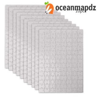 Oceanmapdz จิ๊กซอว์เปล่า แฮนด์เมด DIY สําหรับเด็ก 10 แพ็ค