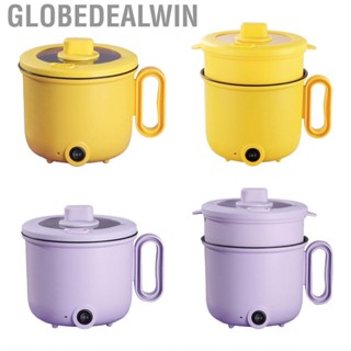 Globedealwin Electric Cooking Pot  1.5L Coated Inner Wall Cooker for Home