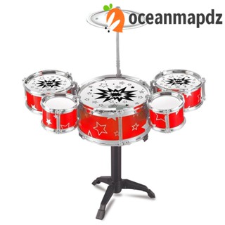 Oceanmapdz เครื่องดนตรีกลองแจ๊สจําลอง 5 กลอง แจ๊ส 5 กลอง ของเล่นสําหรับเด็กผู้ชาย เด็กผู้หญิง