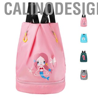 Calinodesign Swim Bag Backpack Dry Wet Separated Swimming Portable  with Zipper Beach