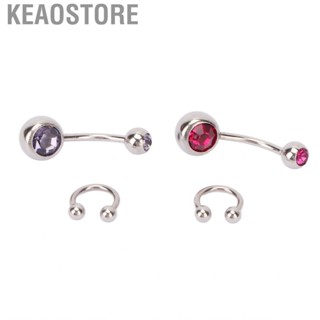 Keaostore 4pcs Cartilage Piercing Nose C Shape Stainless Steel Jewelry For