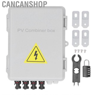 Cancanshop 4 String Solar Combiner Box Fuse 63A DC Circuit Breakers PV Box❀