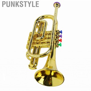 Punkstyle Children Trumpet  Interesting Kid Color Coding Musical 4 Colored Keys Coordination Training Plastic for Playing