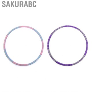 Sakurabc Weighted Fit Hoop  Fitness Exercise 6 Sections Foam Detachable for Office Use