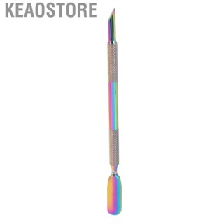 Keaostore Nail Pusher Stainless Steel Lightweight Compact Cuticle Simple Cleaning Multifunctional for Salon Polish