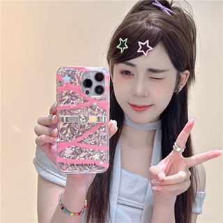 เคสโทรศัพท์มือถือ ซิลิโคน กันกระแทก ลายโบว์ดาว สีชมพู สําหรับ Iphone 11 12 13 14 15 PRO MAX 13ProMax 12 13pro 11 14pro