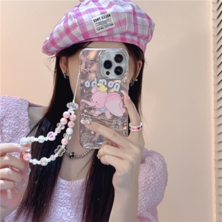 เคสป้องกันโทรศัพท์มือถือซิลิโคน ลายดัมโบ้ สีชมพู กันกระแทก สําหรับ Apple Iphone 11 12 13 14 15 PRO MAX 13ProMax 12 13pro 11 14pro