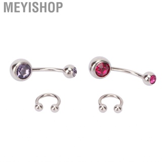 Meyishop 4pcs Cartilage Piercing Nose C Shape Stainless Steel Jewelry For