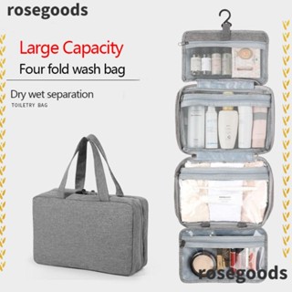 Rosegoods1 กระเป๋าเครื่องสําอาง กันน้ํา จุของได้เยอะ แบบพกพา ทนทาน สําหรับเดินทาง