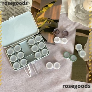 Rosegoods1 กล่องคอนแทคเลนส์ รูปกระต่าย คุณภาพสูง แบบพกพา 6 คู่