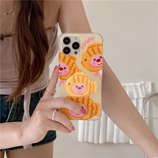 เคสโทรศัพท์มือถือ ซิลิโคน กันกระแทก ลายการ์ตูนน่ารัก พร้อมที่ตั้งวาง สําหรับ Iphone 11 12 13 14 15 PRO MAX 13ProMax 12 13pro 11 14pro