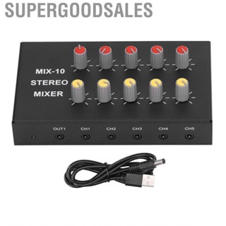 Supergoodsales 10 Channel Mixer Input 2 Output Stereo  Amplifier DC5‑12V♡