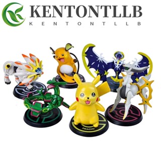 Kentontllb ฟิกเกอร์โปเกม่อน Lu-nala Solgaleo Rayquaza Pikachu สําหรับเด็ก 6 ชิ้น ต่อชุด