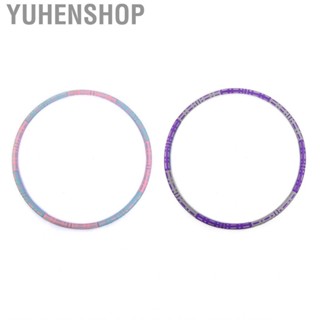 Yuhenshop Weighted Fit Hoop  Dual Colors Fitness Exercise 6 Sections Shock Absorption Abdomen Training for Office Use