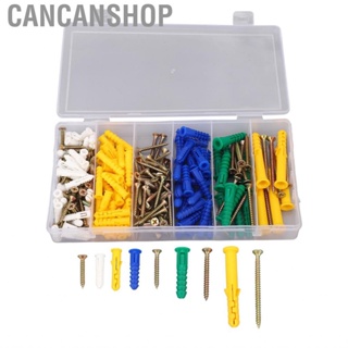 Cancanshop Self Tapping Screw Set  Anchors Screws Kit Flat Cross Head 5 Types Different Colors Good Toughness for Bookshelf