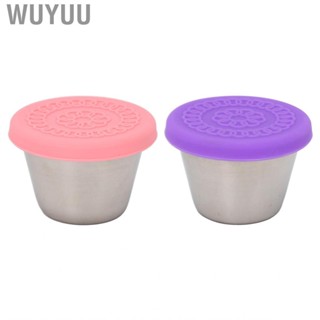 Wuyuu Stainless Steel Dressing Container Mini Dipping Sauce With Sealing Sil