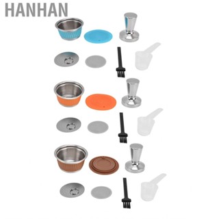 Hanhan Reusable Coffee  Filter Cup Refillable Dripper Tamper Set