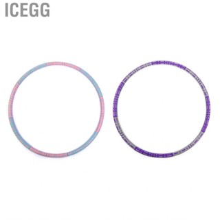 Icegg Weighted Fit Hoop  Fitness Exercise Abdomen Training Dual Colors 6 Sections Waist  for Office Use