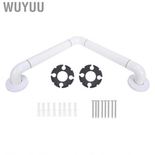 Wuyuu 14.2in Toilet Grab Bar LShaped Safety Rail Stainless Steel NonSlip