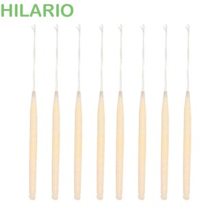 Hilario เข็มตะขอถักโครเชต์ พลาสติก สีดํา สีเบจ DIY สําหรับถักนิตติ้ง จัมโบ้ 5 ชิ้น ต่อชุด