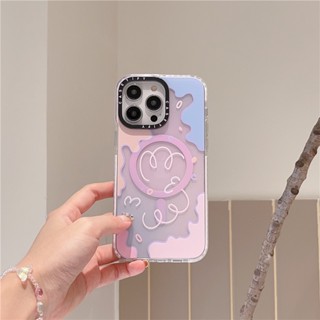 Casetify【ลายเมฆหลากสี】เคสโทรศัพท์มือถืออะคริลิค กันกระแทก ป้องกัน ลายก้อนเมฆ แฟชั่น สําหรับ iPhone 11 12 13 14 Pro MAX 14 Plus