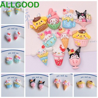 Allgoods กิ๊บติดผมเรซิ่น รูปการ์ตูนอนิเมะ Cinnamoroll Diy อุปกรณ์เสริม สําหรับเด็กผู้หญิง 10 ชิ้น