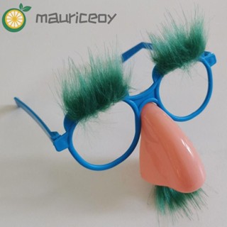 Mauriceoya แว่นตา จมูกใหญ่ หนวดเครา สีดํา ตลก ชายชรา จมูกใหญ่ แว่นตา อุปกรณ์เทศกาล