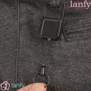 Lanfy พวงกุญแจเชือกยืดไสลด์ได้ กันหาย ทนทาน สําหรับผู้ชาย