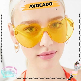 Avocarr แว่นตากันแดด หัวใจ อินเทรนด์ ใส สีแคนดี้ สําหรับผู้หญิง