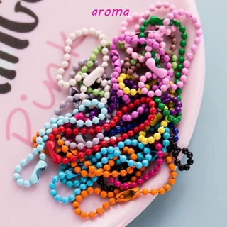 Aroma สายโซ่ลูกปัด ทรงกลม หลากสี 2.4 มม. 12 ซม. สําหรับตกแต่ง DIY