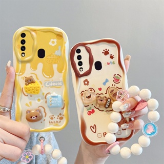 เคส Samsung A20s เคสน่ารัก ขอบครีม โทรศัพท์ สามมิติ ฟิกเกอร์ตุ๊กตา เคสนิ่ม เคสเต็ม NYGZ