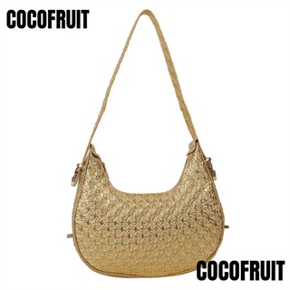 Cocofruit Hobo กระเป๋าสะพายข้าง หนัง PU มีซิป น้ําหนักเบา จุของได้เยอะ แฟชั่นเรโทร สไตล์คลาสสิก สําหรับผู้หญิง