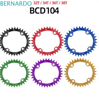 Bernardo 104BCD จานหน้าจักรยาน โลหะผสมอลูมิเนียม ติดตั้งง่าย 32T 34T 36T 38T