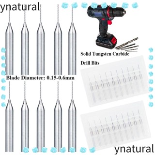 Ynatural ดอกสว่านคาร์ไบด์ทังสเตน CNC สเตนเลส 0.15-0.6 มม.