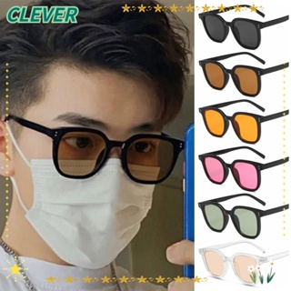 Clever แว่นตากันแดดแฟชั่น สีดํา ยอดนิยม UV400 สไตล์วินเทจ สําหรับผู้หญิง