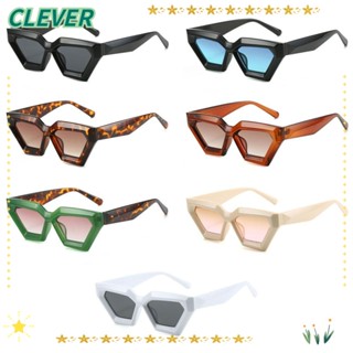 Clever Cateye แว่นกันแดด UV400 กรอบหนา ทรงสี่เหลี่ยม สําหรับผู้หญิง ผู้ชาย Sunnies