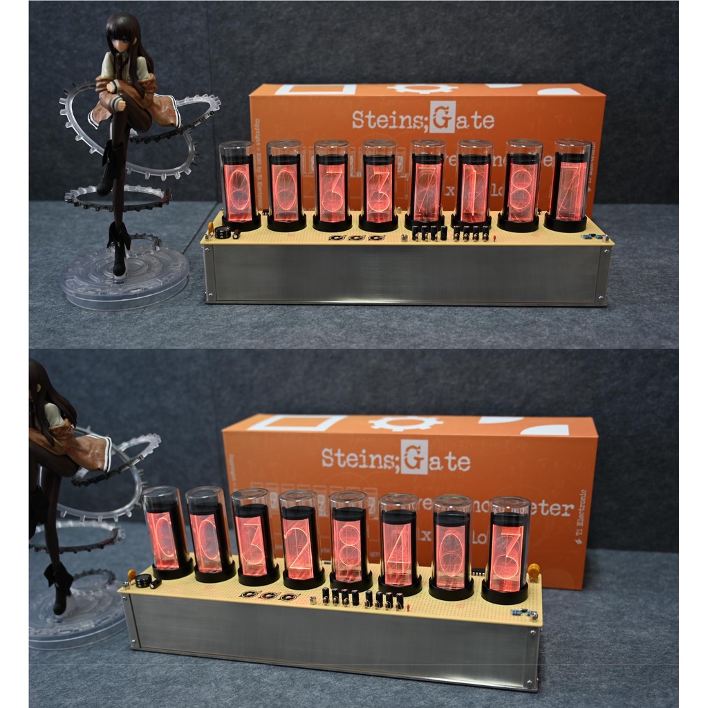 World Line Change Rate Detector Glow Tube Clock Destiny Stone Gate Stone Gate Hand-Made Gift Model