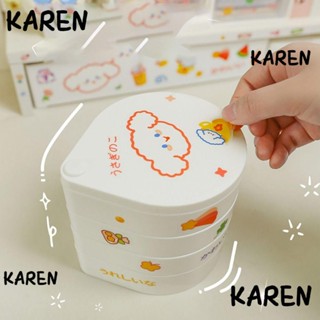 Karen กล่องเก็บเครื่องประดับ ต่างหู สร้อยคอ หลายชั้น กันฝุ่น ทนทาน