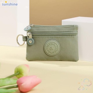 Ssunshine กระเป๋าเก็บเหรียญ ผ้าแคนวาส ขนาดเล็ก น้ําหนักเบา สีพื้น สําหรับเด็กนักเรียน