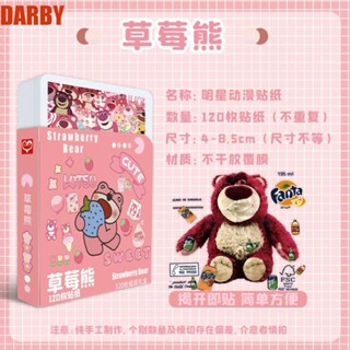 Darby สติกเกอร์ ลายหมีสตรอเบอร์รี่ สําหรับตกแต่งกระเป๋าเดินทาง สเก็ตบอร์ด