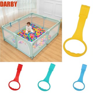 Darby แหวนดึงพลาสติก สีพื้น อุปกรณ์เสริม สําหรับเตียงเด็กวัยหัดเดิน