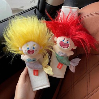 Mermaid Beauty Fried Plush Doll Car Safety Belt Shoulder Pad Cover Car Interior Ornaments New Car Gift yQxT