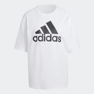 adidas ไลฟ์สไตล์ เสื้อยืดบอยเฟรนด์ Essentials Big Logo ผู้หญิง สีขาว HR4930