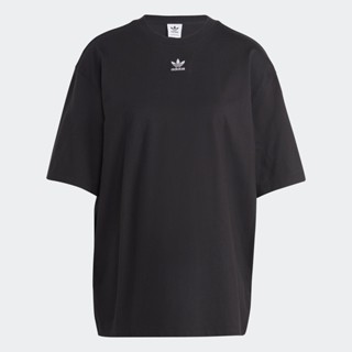 adidas ไลฟ์สไตล์ เสื้อยืด Adicolor Essentials ผู้หญิง สีดำ IA6464