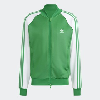 adidas ไลฟ์สไตล์ เสื้อแทรคแจ็คเก็ต Adicolor Classics+ SST ผู้ชาย สีเขียว II5772