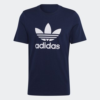 adidas ไลฟ์สไตล์ เสื้อยืด Adicolor Classics Trefoil ผู้ชาย สีน้ำเงิน HK5226